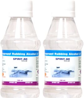 ADVITA LIFESCIENCES SPIRIT-AD 70% ISO PROPYL ALCOHOL I.P. GRADE 100 ML X 2 PACK OF 2 200ML